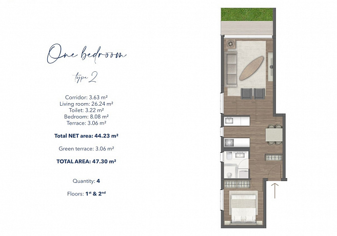 Apartments in a new building with a swimming pool in Donja Lastva